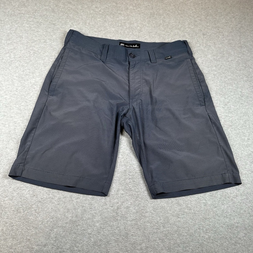 Travis‎ Mathew Golf Shorts Mens 30 Navy Mini Stripe 9.5 in Inseam Stretch